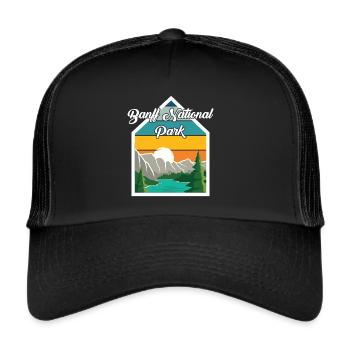 Banff National Park Canada Alberta Nature Camping Be - Trucker Cap - black/black - Front