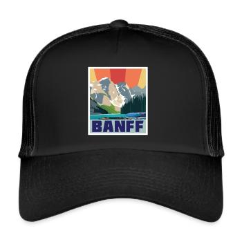 Parc national Banff Lake Louise Canada Camping Albe - Casquette trucker  - noir/noir - Devant