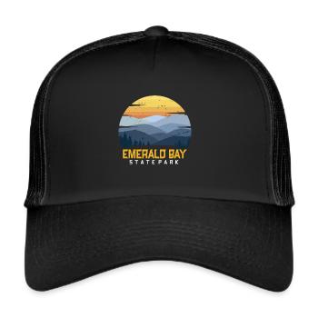 State Park California Emerald Bay Camping Nevada - Trucker Cap - black/black - Front