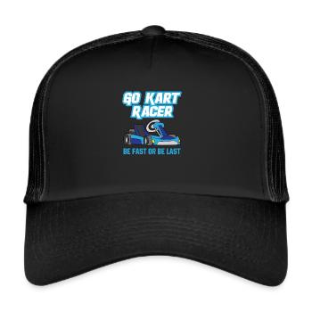 Go-Kart Go Karting Go-Karting Go-Kart Racing - Trucker Cap - black/black - Front