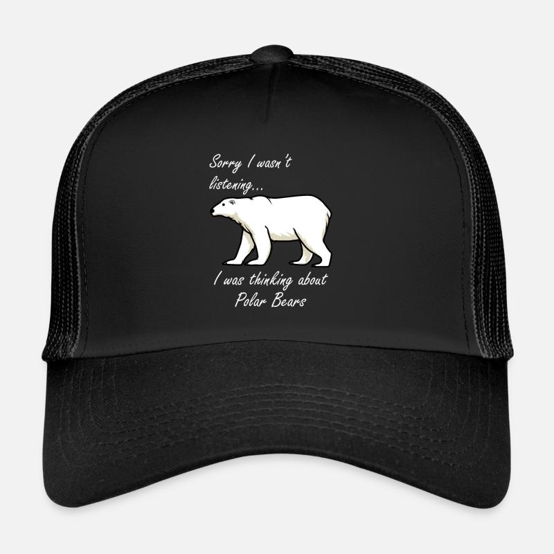 Réflexions à Polar Bear Wilderness - Casquette trucker  - noir/noir