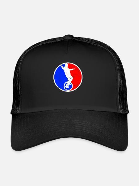 Logo de monocycle - Casquette trucker  - noir/noir - Devant
