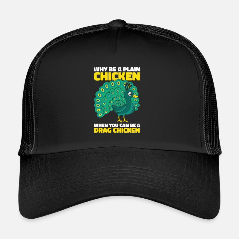 Peacock Positivity Drag Peacock Fan Casquette trucker 