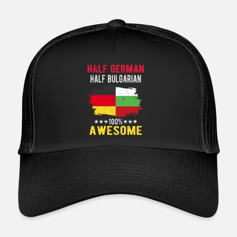 Halb Deutsch Halb Bulgare - Trucker Cap - Schwarz/Schwarz
