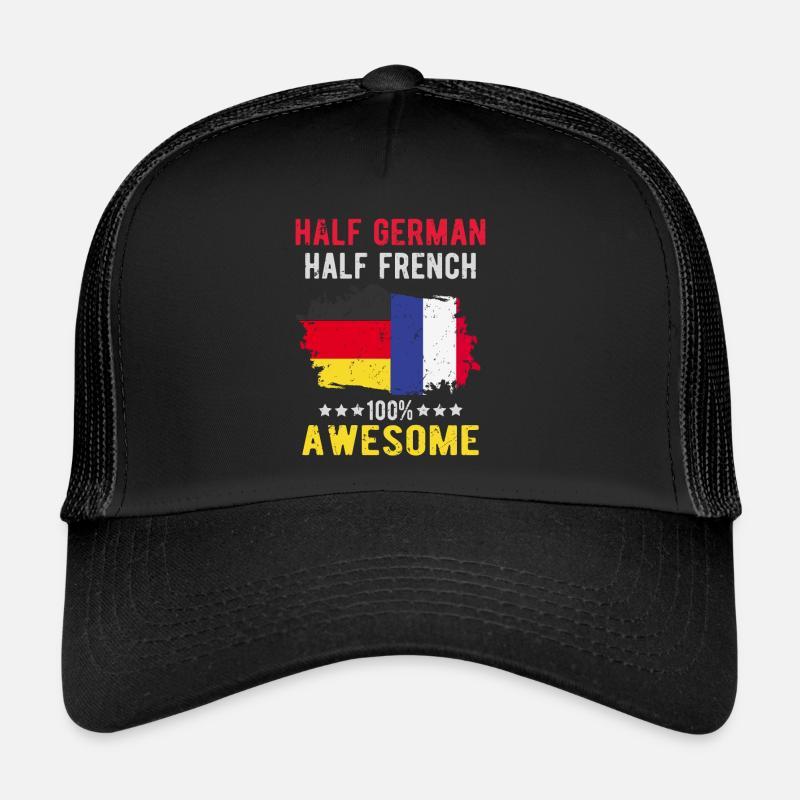 Halb Deutsch Halb Deutsch - Trucker Cap - Schwarz/Schwarz