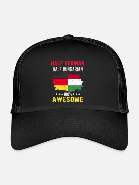 Moitié allemand moitié hongrois - Casquette trucker  - noir/noir - Devant