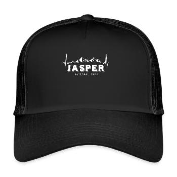 Jasper National Park Alberta Canada Camping Souveni - Trucker Cap - black/black - Front