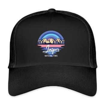 Jasper Canada National Park Icefields Wasserfallbe - Trucker Cap - Schwarz/Schwarz - Vorne