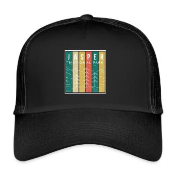 Jasper National Park Canada Souvenir Mountains Cam - Trucker Cap - black/black - Front