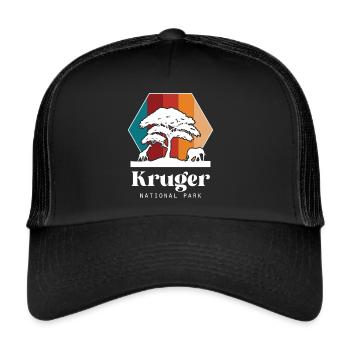 Africa National Park Kruger Safari Big Five Elephan - Trucker Cap - black/black - Front