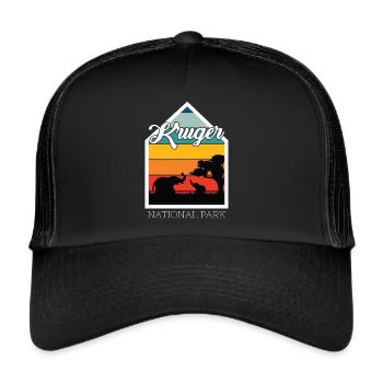 Elephant National Park Africa Kruger Safari Big Fi - Trucker Cap - black/black - Front