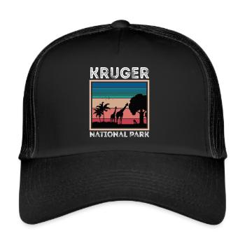 Giraffe National Park Africa Kruger Safari Big Fiv - Trucker Cap - black/black - Front