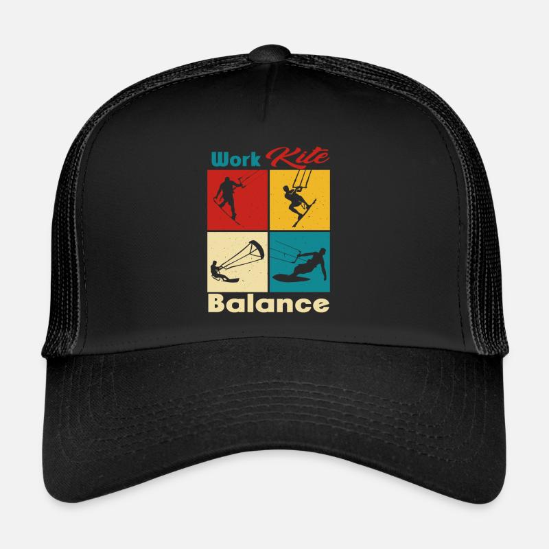 Work Kite Balance. Lifestyle Vintage Design, Work Trucker Cap