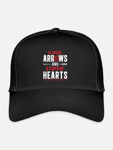Funny Bow Shooting Archery Sports Competition For - Trucker Cap - black/black - Front