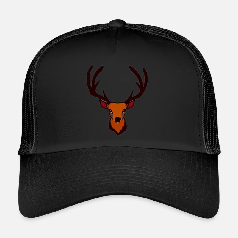 Hirschkopf im Herbst Hirsch Geweih Bock Reh Kitz Trucker Cap