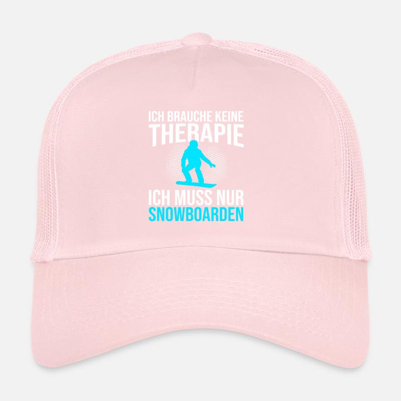 Snowboarden Therapie Spruch Trucker Cap
