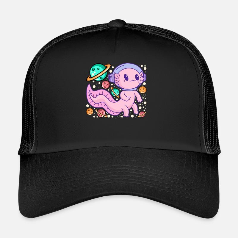 Axolotl Kawaii Axolotl Astronaute de voyage spatial Axol Casquette trucker 