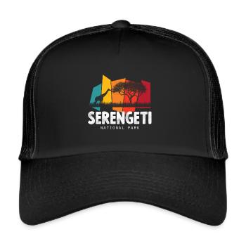Serengeti Safari National Park Africa Savannah Giraf - Trucker Cap - black/black - Front