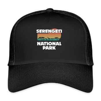 Serengeti National Park Africa Safari in the Savann - Trucker Cap - black/black - Front