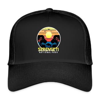 Africa Safari Serengeti National Park Tanzania Sava - Trucker Cap - black/black - Front