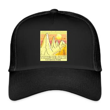 Patagonien Chile Torres del Paine Nationalpark Eis - Trucker Cap - black/black - Front