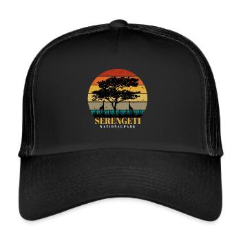 Giraffe Serengeti Safari Africa National Park Tansa - Trucker Cap - black/black - Front