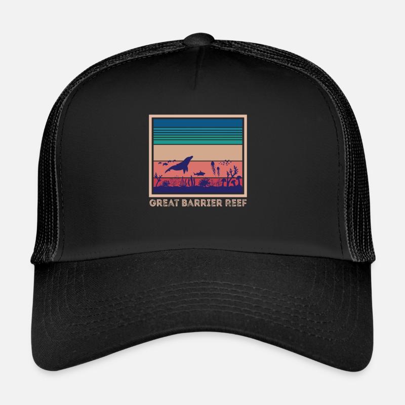 Coral Reef Australia Great Barrier Reef Diving Trucker Cap