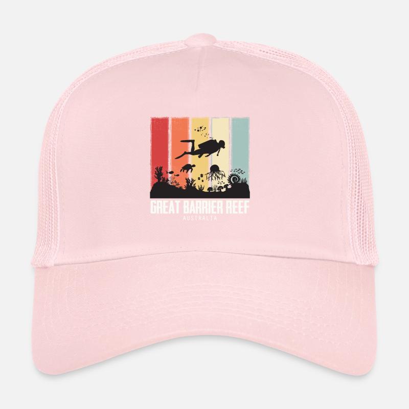 Great Barrier Reef Diving Australia Coral Reef Trucker Cap