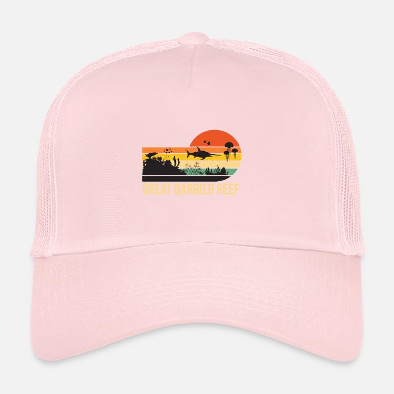 Great Barrier Reef Souvenir Diving Australia Kor Trucker Cap