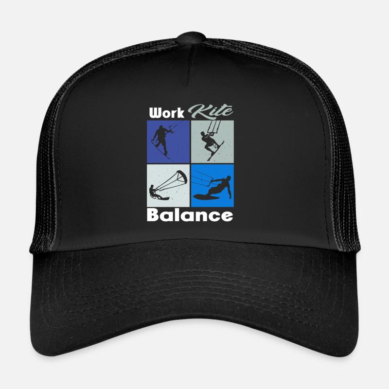 Work Kite Balance. Lifestyle Vintage Design, Work Trucker Cap