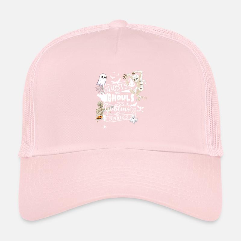 Ghosts Ghouls Goblins Spooks Halloween Trucker Cap