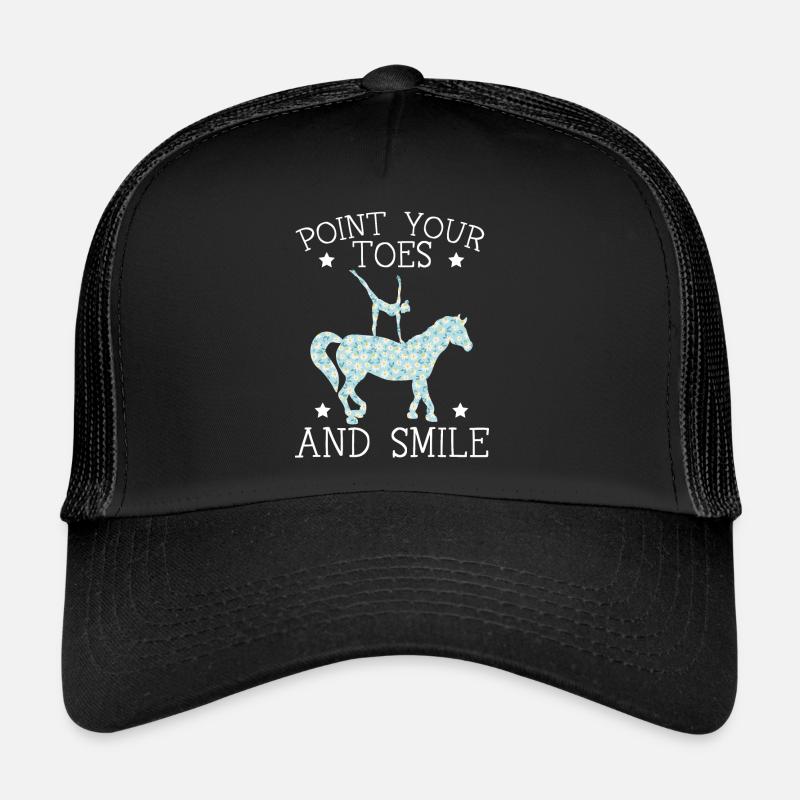 Pointez vos orteils et souriez Saut équestre Casquette trucker 