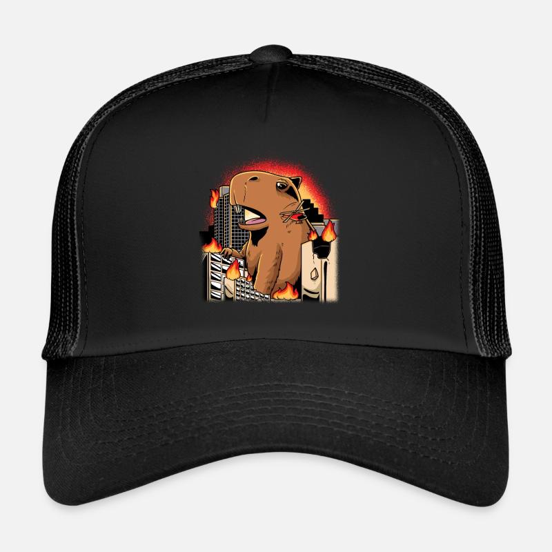 Capybara animal capybara - Casquette trucker  - noir/noir