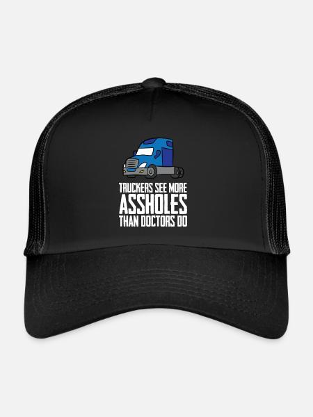 Truck Truck Truck Driver Trucker Gift - Trucker Cap - black/black - Front