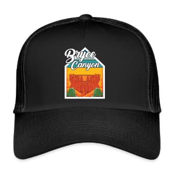 Bryce Canyon Utah Rock Formation Wall - Trucker Cap - black/black - Front