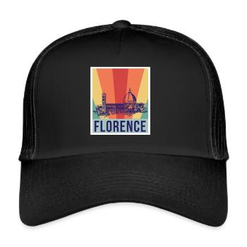 Florence Cathedral Italy Dome Tuscany Italyi - Trucker Cap - black/black - Front