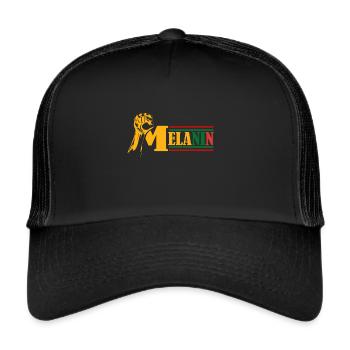 Melanin Rising Fist Black Pride National Freihei - Trucker Cap - black/black - Front