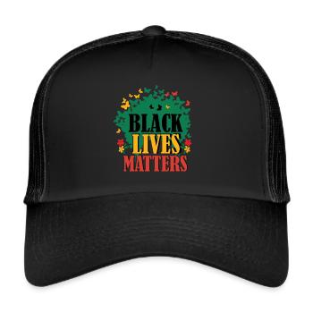 Black Lives Matter Melanin Black Pride National - Trucker Cap - black/black - Front