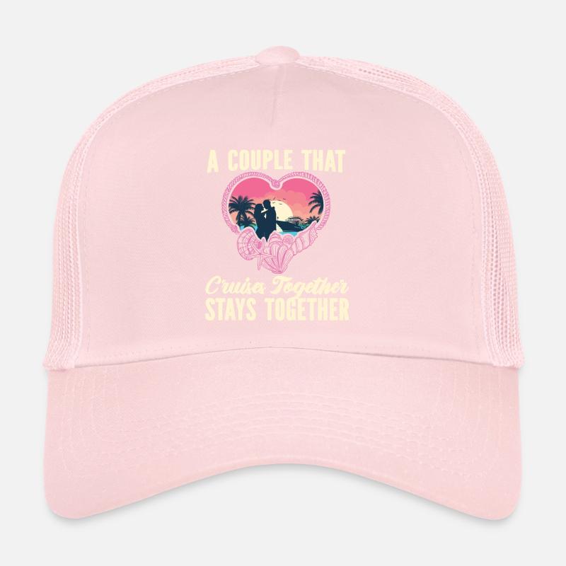 Couples de vacances en bateau de croisière Casquette trucker 