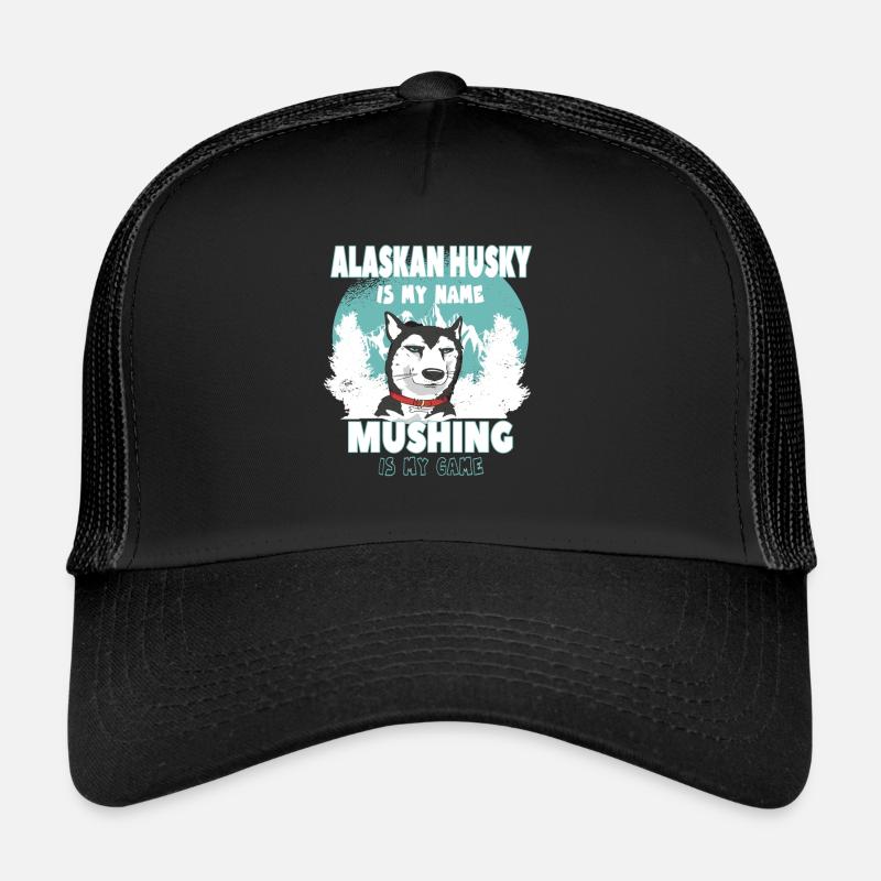 Alaskan Husky Mushing Game Design for Husky fans Trucker Cap