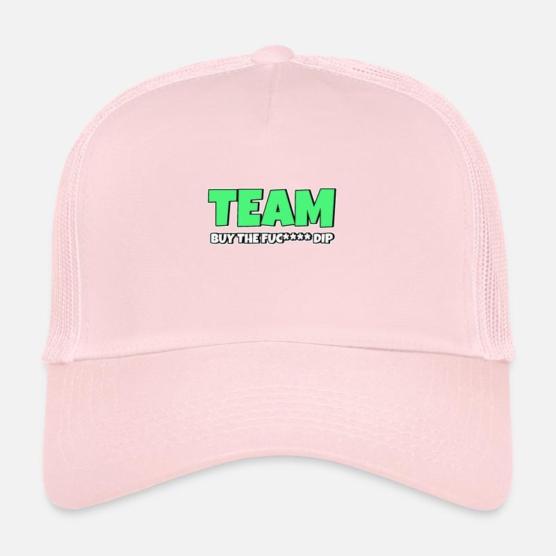Team BTFD Buy The Dip Crypto Stonk Meme Funny Trucker Cap