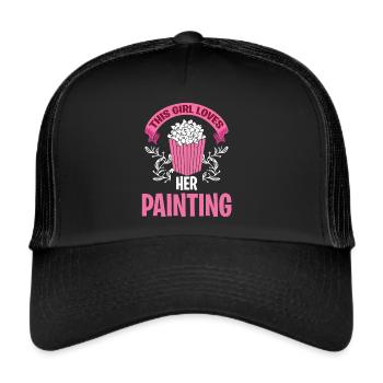 Eat sleep Popcorn Repeat Rice Snack for Movie Nigh - Trucker Cap - black/black - Front