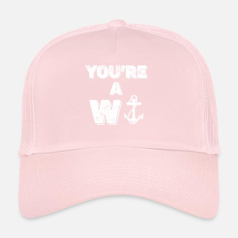Ancre Eau Mer Nautique Dicton Capitaine Casquette trucker 
