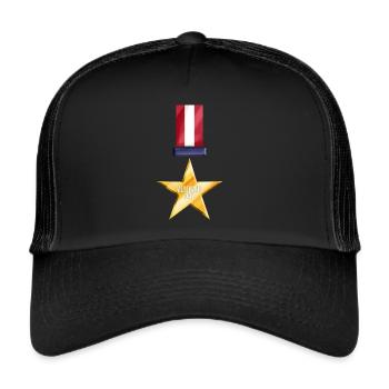 Golden Medal Of Honor For Veterans Day - Trucker Cap - black/black - Front
