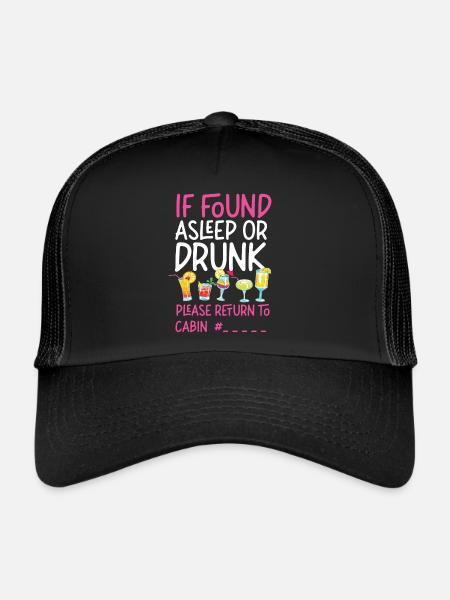 Amis de vacances en bateau de croisière - Casquette trucker  - noir/noir - Devant