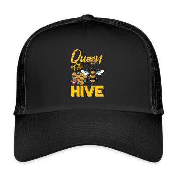 Queen Bee Beekeeper Honey Bee Beekeeping Bienenliebh - Trucker Cap - black/black - Front