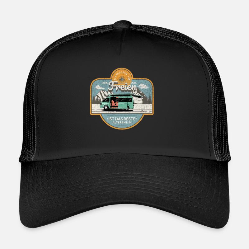 Camping Im Freien Ist Das Bessere Altersheim Trucker Cap
