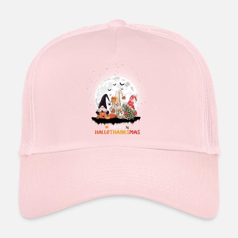 happy hellothanksmas Halloween Christmas Trucker Cap