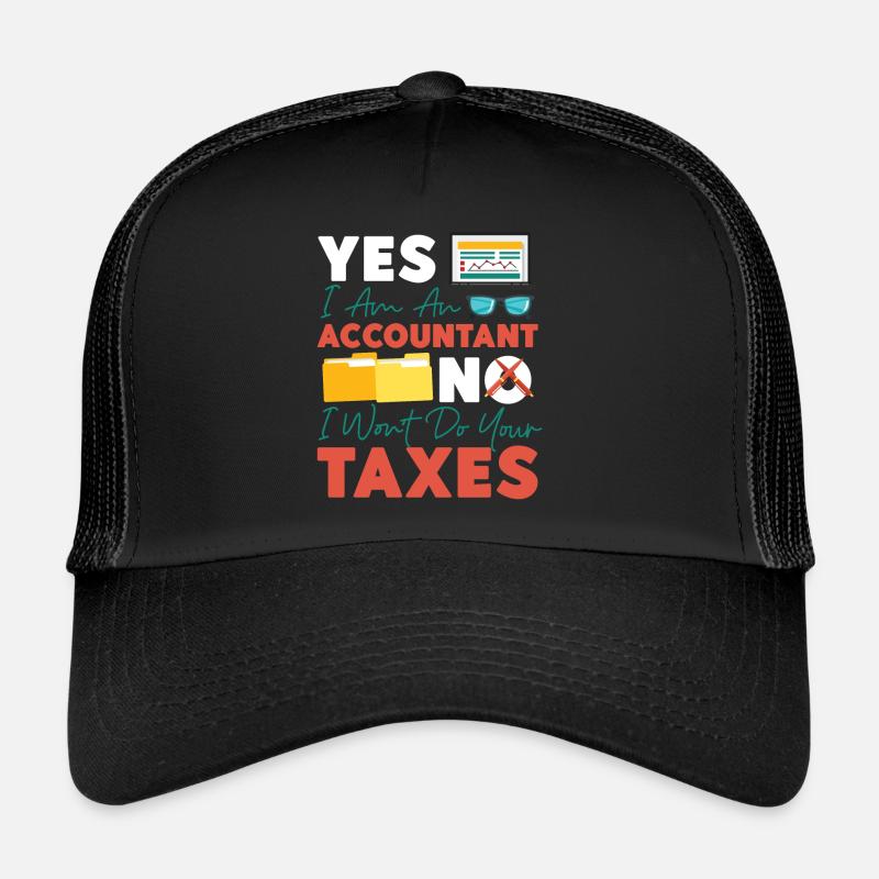 Comptable Teneur de livres Comptabilité Casquette trucker 