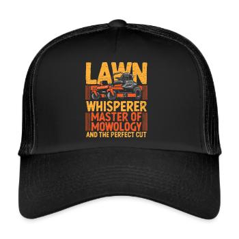 Rasenmäher Mähen Rasenmähen Mäher Landschaftsbau - Trucker Cap - Schwarz/Schwarz - Vorne